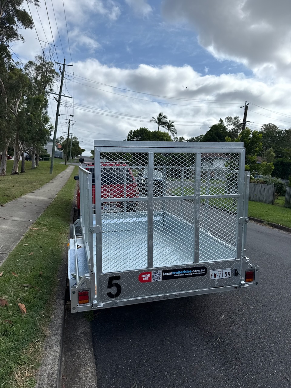 Box trailer ready for hire at Brisbane depot